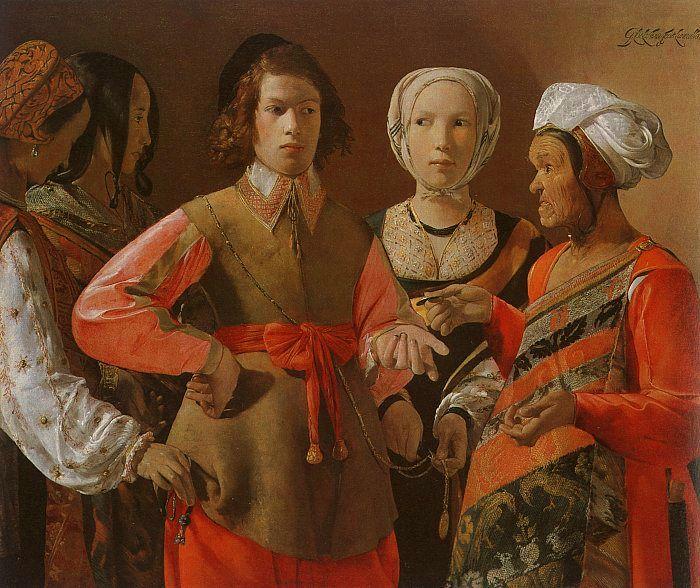 Georges de La Tour The Fortune Teller Sweden oil painting art